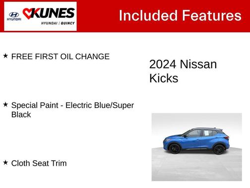 2tblublkroof 2024 Nissan Kicks SR