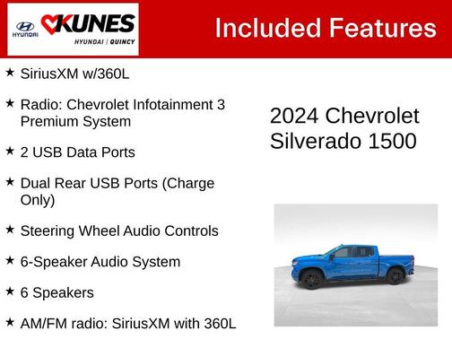 Glacier Blue Metallic 2024 Chevrolet Silverado 1500 RST