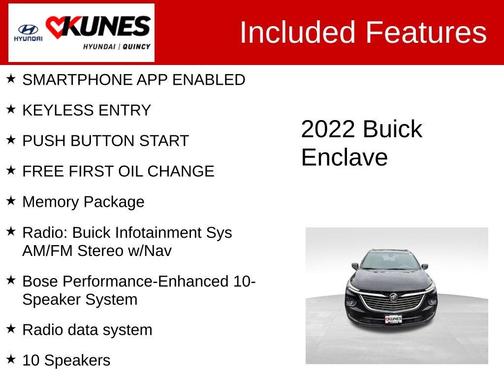 Ebony Twilight Metallic 2022 Buick Enclave Premium