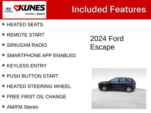 Black Metallic 2024 Ford Escape Active
