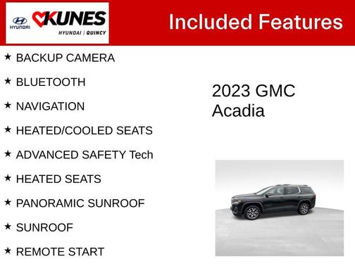 Black 2023 GMC Acadia SLT