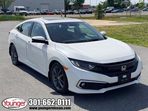 Platinum White Pearl 2020 Honda Civic EX