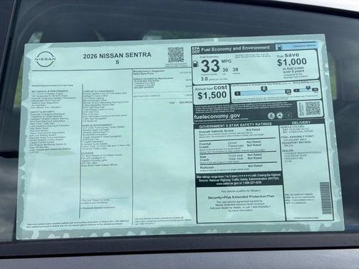 Gun Metallic 2026 Nissan Sentra S