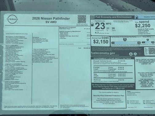 2026 Nissan Pathfinder SV