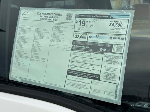 2026 Nissan Frontier SV