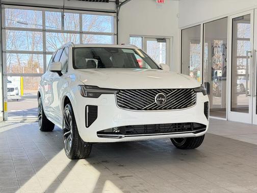 Crystal White Pearl 2026 Volvo XC90 Ultra, B6 AWD Gas (mild hybrid), Gasoline, Bright, 7 Seats