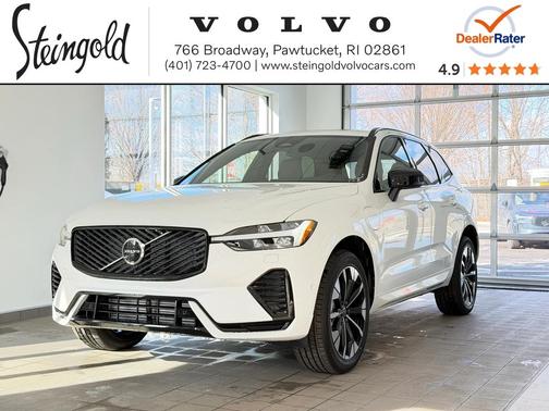 Crystal White Metallic 2026 Volvo XC60 Plug-In Hybrid Plus, T8 AWD Electric/Gasoline, Dark
