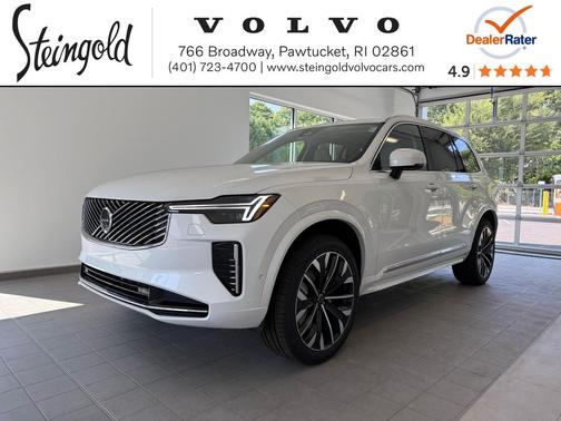 Crystal White Pearl 2026 Volvo XC90 Ultra, B6 AWD Gas (mild hybrid), Gasoline, Bright, 7 Seats