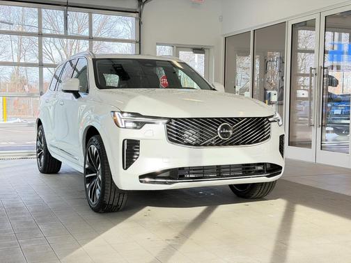 Crystal White Pearl 2026 Volvo XC90 Plug-In Hybrid Ultra, T8 AWD, Electric/Gasoline, Bright, 7 Seats