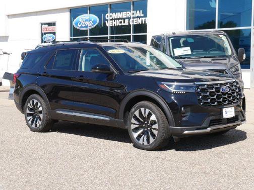 Agate Black Metallic 2026 Ford Explorer Platinum