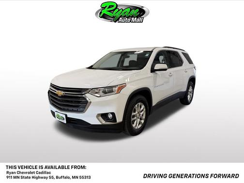 Summit White 2019 Chevrolet Traverse LT Leather