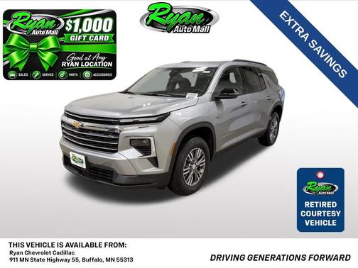 Sterling Gray Metallic 2026 Chevrolet Traverse LT