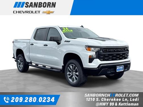 Summit White 2026 Chevrolet Silverado 1500 Custom Trail Boss