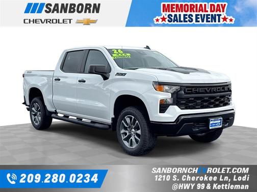 Summit White 2026 Chevrolet Silverado 1500 Custom Trail Boss