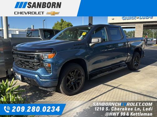 Lakeshore Blue Metallic 2024 Chevrolet Silverado 1500 Custom