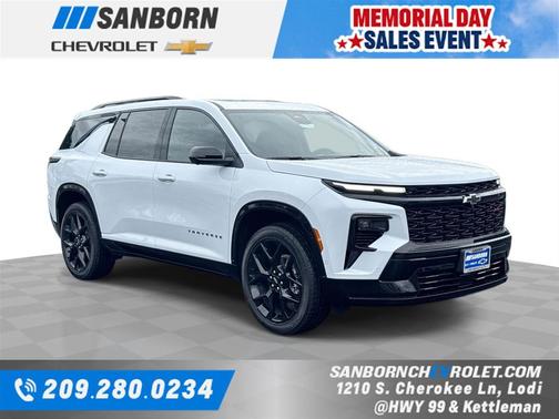 Polar White Tricoat 2026 Chevrolet Traverse RS