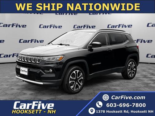 Diamond Black Crystal Pearlcoat 2022 Jeep Compass Limited