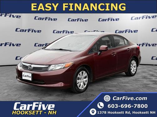 Red 2012 Honda Civic LX