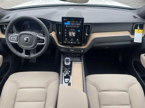 Crystal White Metallic 2026 Volvo XC60 Plug-In Hybrid Plus, T8 AWD Electric/Gasoline, Dark