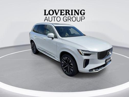 Crystal White Pearl 2026 Volvo XC90 Plug-In Hybrid Plus, T8 AWD, Electric/Gasoline, Bright, 7 Seats