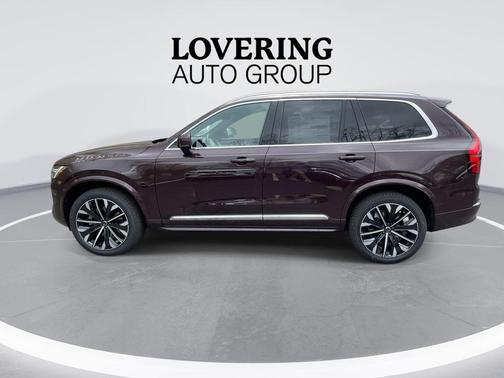 Mulberry Red Metallic 2026 Volvo XC90 Plus, B6 AWD Gas (mild hybrid), Gasoline, Bright, 7 Seats