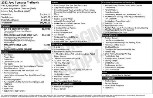 Bright White Clearcoat 2022 Jeep Compass Trailhawk