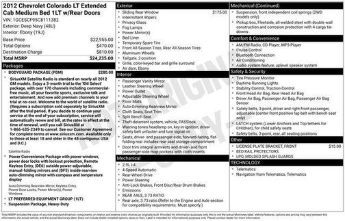 2012 Chevrolet Colorado 1LT