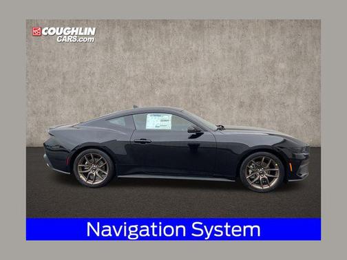 Shadow Black 2025 Ford Mustang EcoBoost Premium Coupe