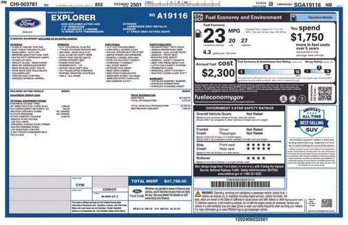 Gray Metallic 2025 Ford Explorer Active