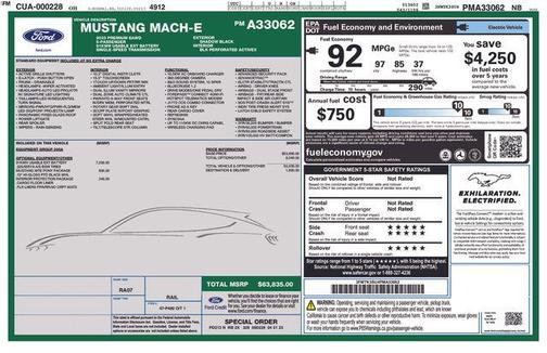 Shadow Black 2023 Ford Mustang Mach-E Premium