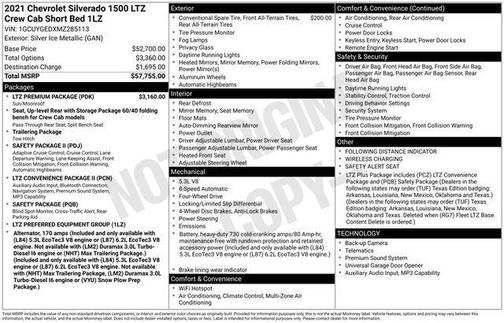 Silver Ice Metallic 2021 Chevrolet Silverado 1500 LTZ