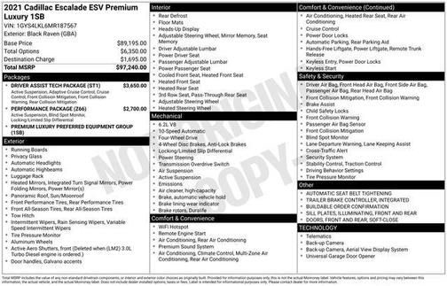 Black Raven 2021 Cadillac Escalade ESV Premium Luxury