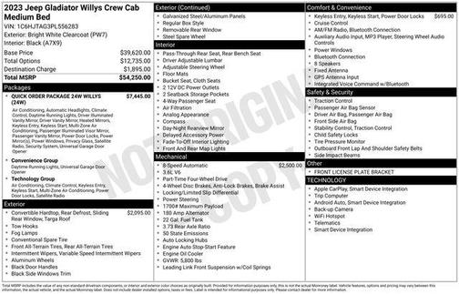2023 Jeep Gladiator Willys 4x4