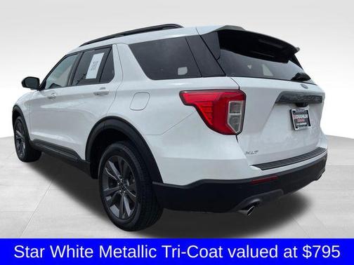 Star White Metallic Tri-Coat 2024 Ford Explorer XLT