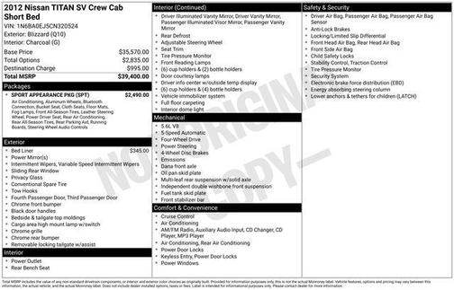 Blizzard 2012 Nissan Titan SV