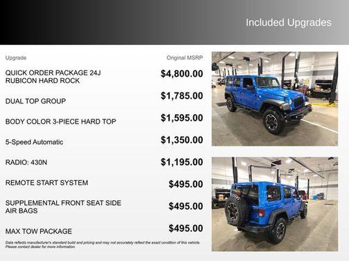 Hydro Blue Pearlcoat 2016 Jeep Wrangler Unlimited Rubicon