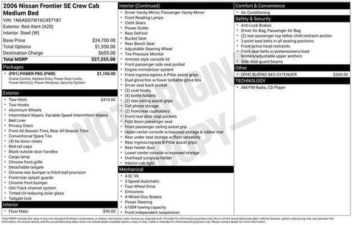 2006 Nissan Frontier SE Crew Cab