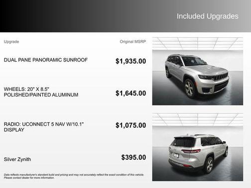 Silver Zynith 2022 Jeep Grand Cherokee L Limited