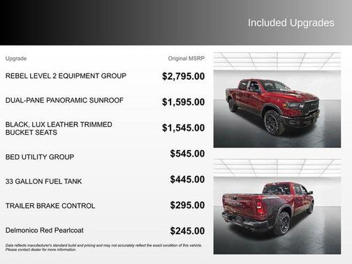 Delmonico Red Pearlcoat 2025 RAM 1500 Rebel