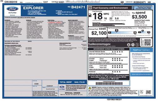 Ingot Silver 2019 Ford Explorer Limited