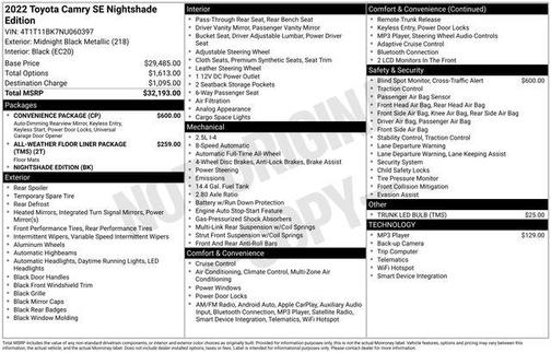 2022 Toyota Camry SE