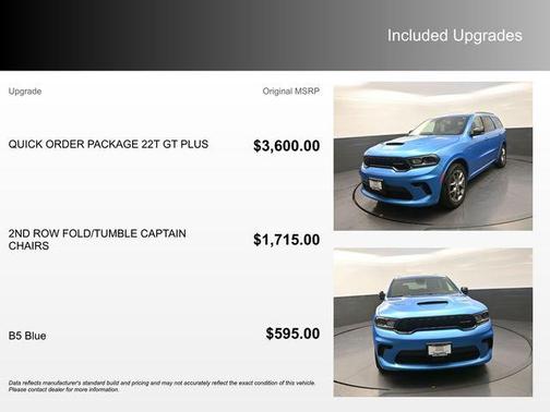 B5 Blue 2026 Dodge Durango GT Plus