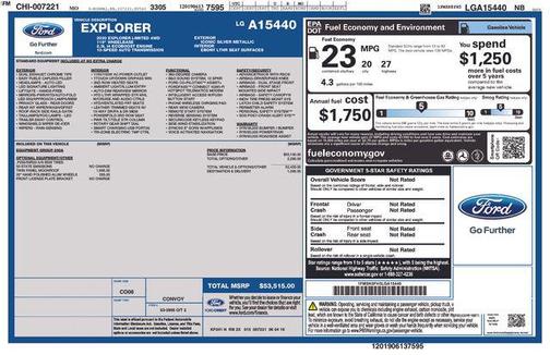 Silver Metallic 2020 Ford Explorer Limited