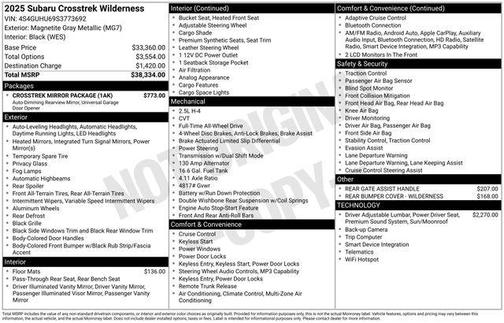 Magnetite Gray Metallic 2025 Subaru Crosstrek Wilderness