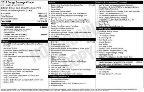 2015 Dodge Durango Citadel