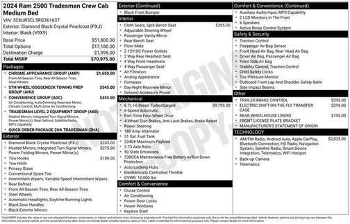 2024 RAM 2500 Tradesman Crew Cab 4x4 6'4' Box