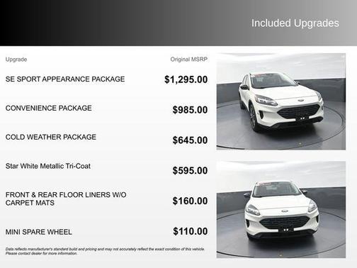 Star White Metallic Tri-Coat 2021 Ford Escape SE