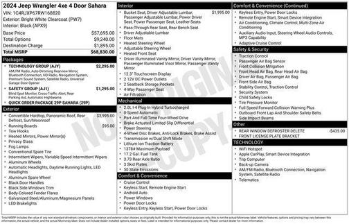 Bright White Clearcoat 2024 Jeep Wrangler 4xe Sahara