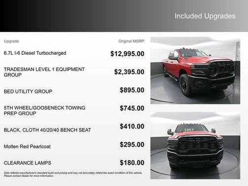 Molten Red Pearlcoat 2026 RAM 3500 Tradesman Crew Cab 4x4 6'4' Box