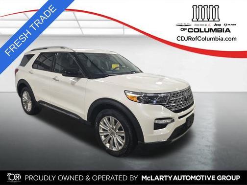 Star White Metallic Tri-Coat 2020 Ford Explorer Limited